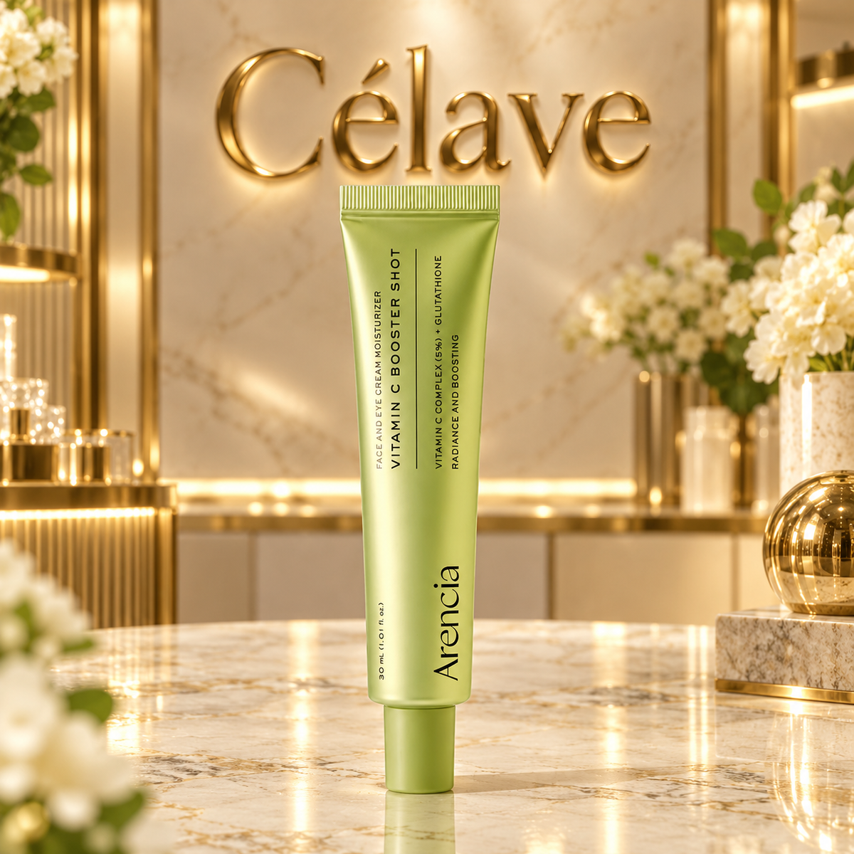 سيروم مرطب فيتامين سي (العصارة الخضراء الفاتحة / المستحلب المنسكب) Arencia Vitamin C Booster Shot