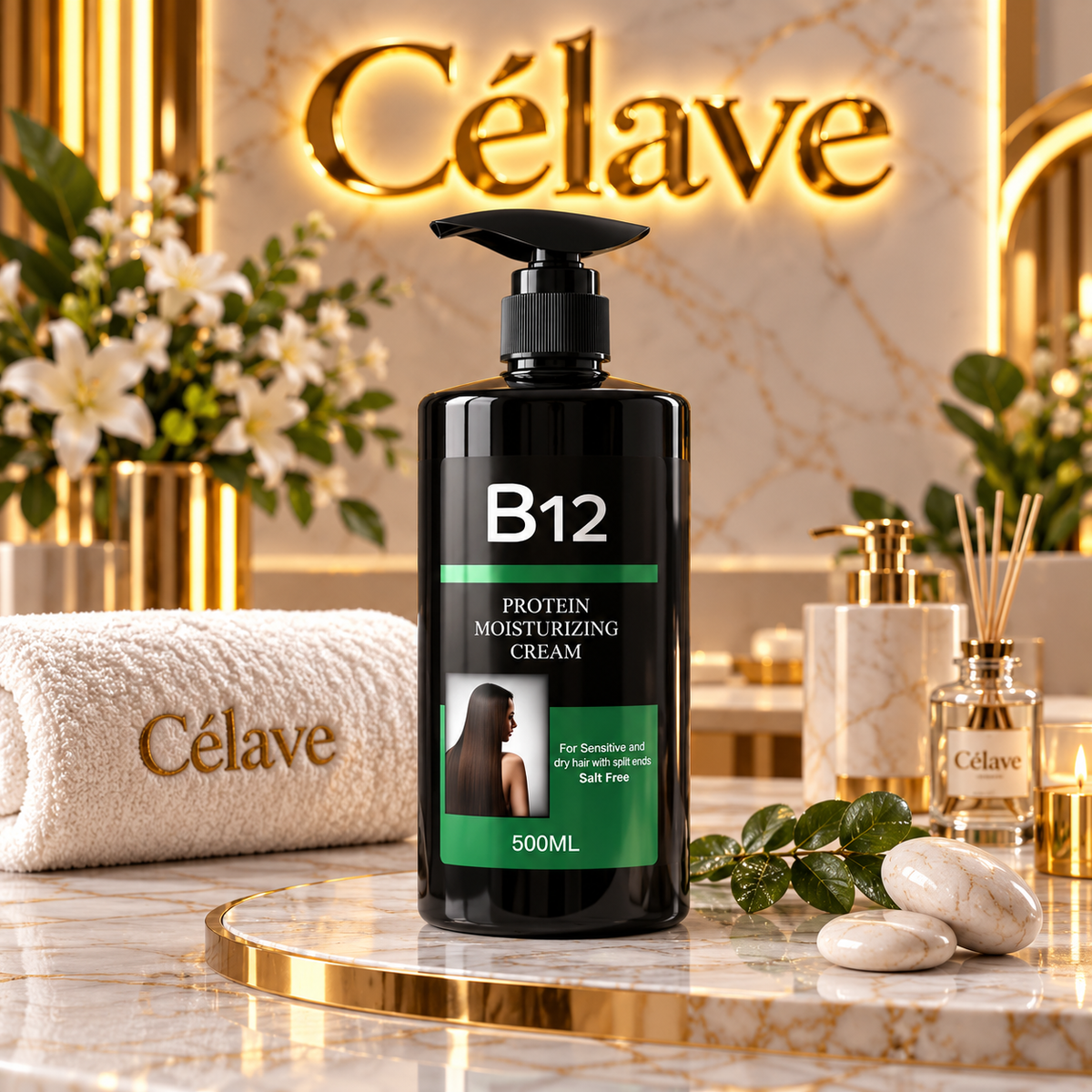 B12كريم شعر بروتين بدون املاح من