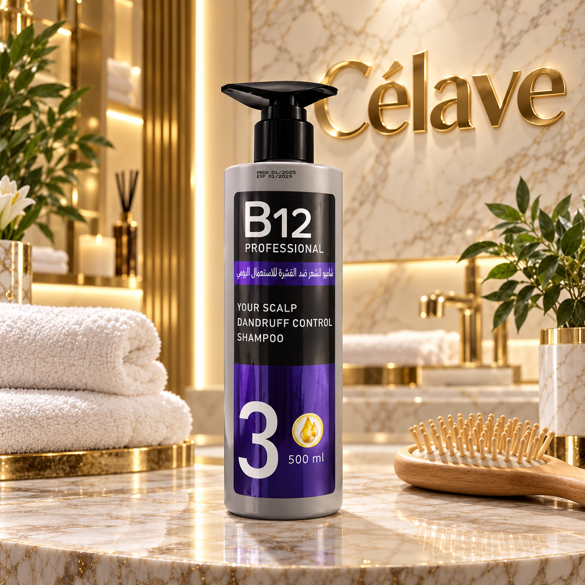 B12شامبو الشعر ضد القشرة للاستخدام اليوم من