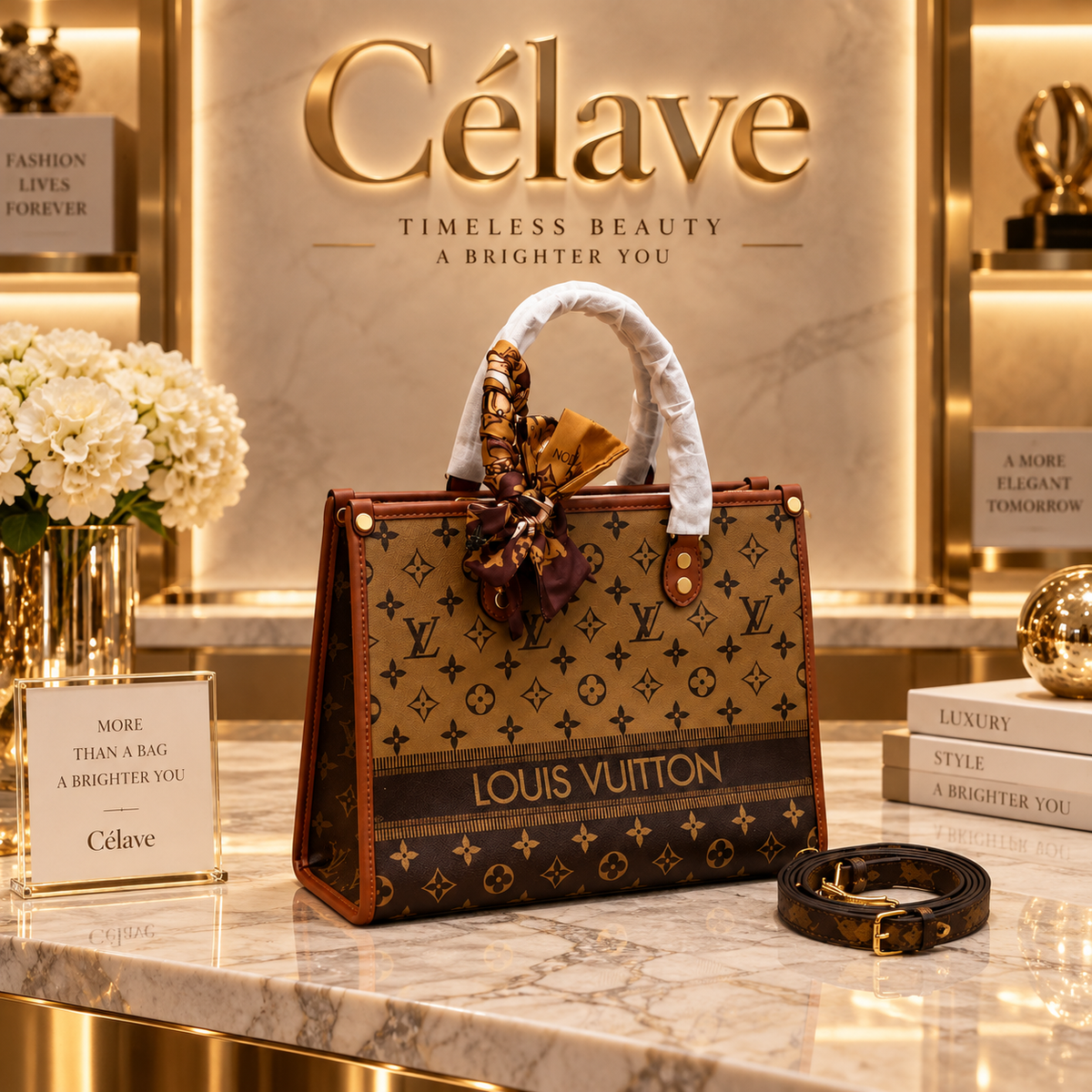 LV حقيبة ماستر كوبي مع بوكس وأوراق كفالة