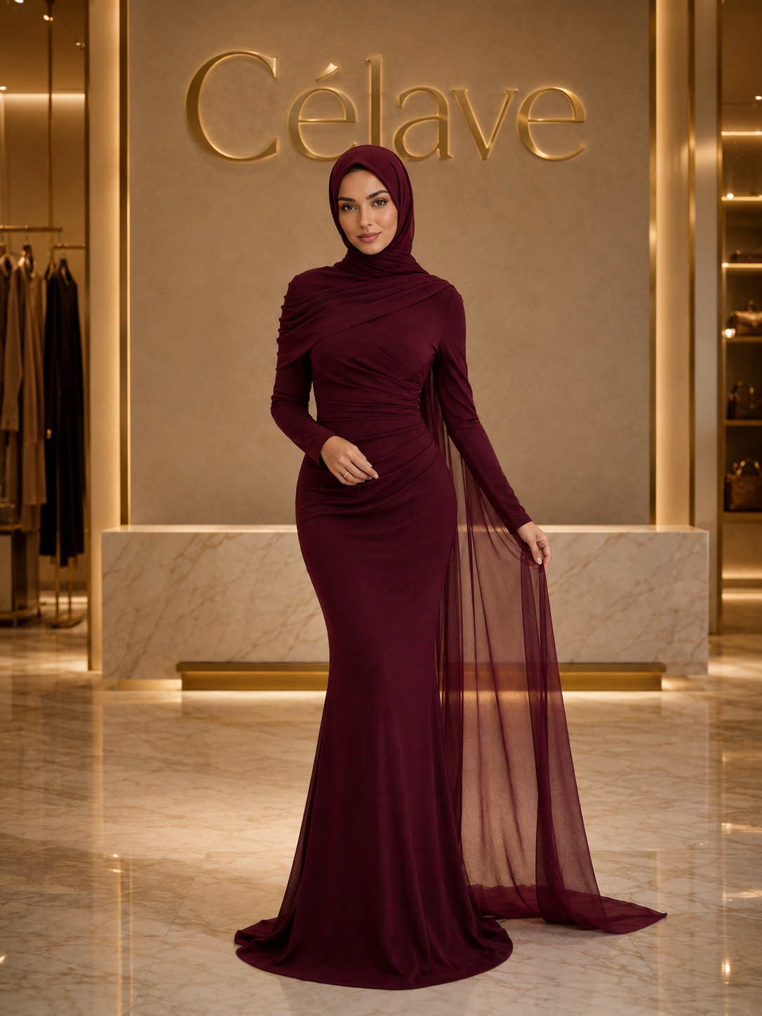 وشاح قماشي مرن أنيق وعصري وعاطفي مع حافة مكرمشة، ذيل سمكة، وذيل صغير، مناسب لضيوف الزفاف والمناسبات والأعياد والعطلات وحفلات الزفاف وفساتين الإكرام