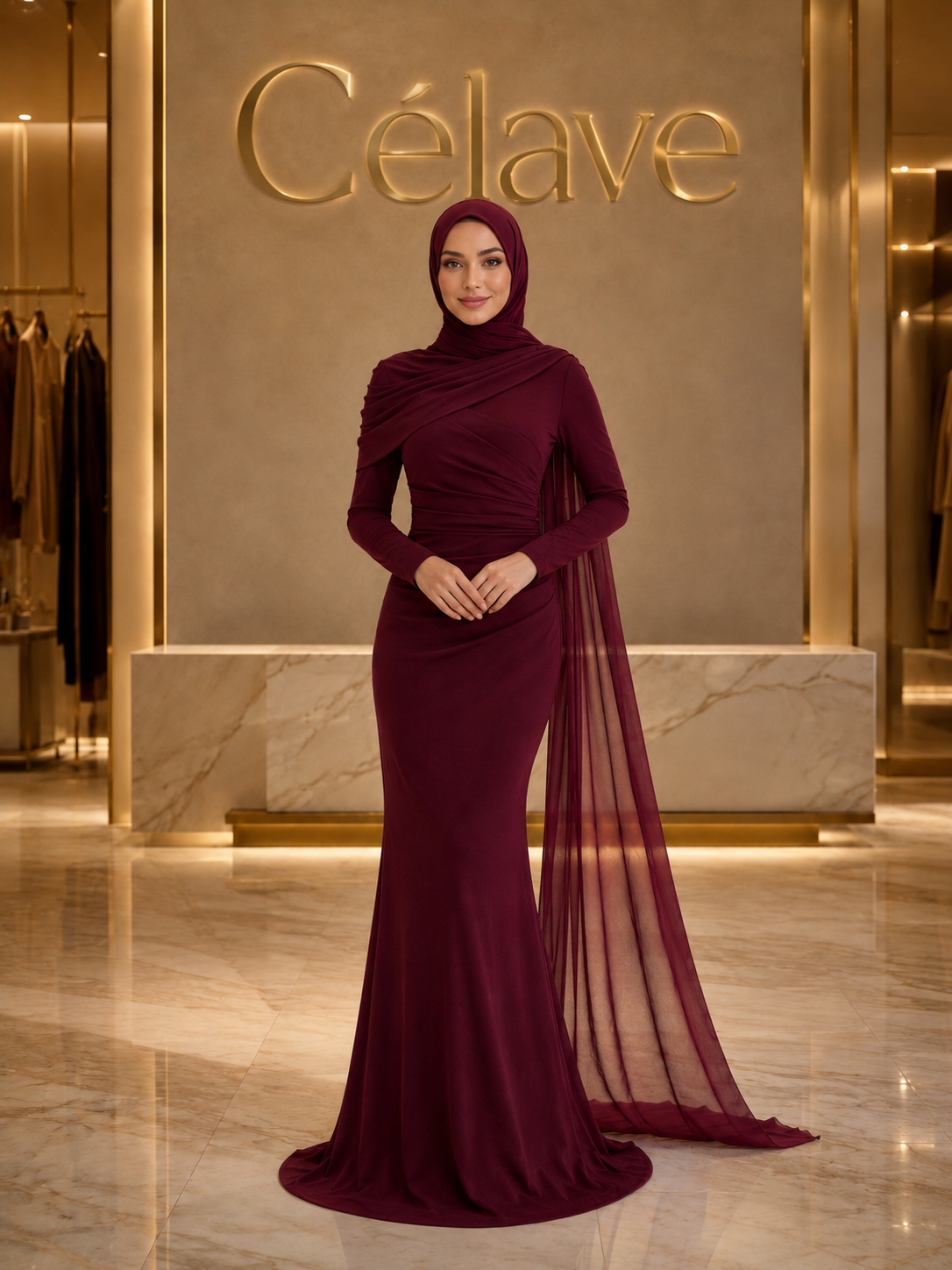 وشاح قماشي مرن أنيق وعصري وعاطفي مع حافة مكرمشة، ذيل سمكة، وذيل صغير، مناسب لضيوف الزفاف والمناسبات والأعياد والعطلات وحفلات الزفاف وفساتين الإكرام