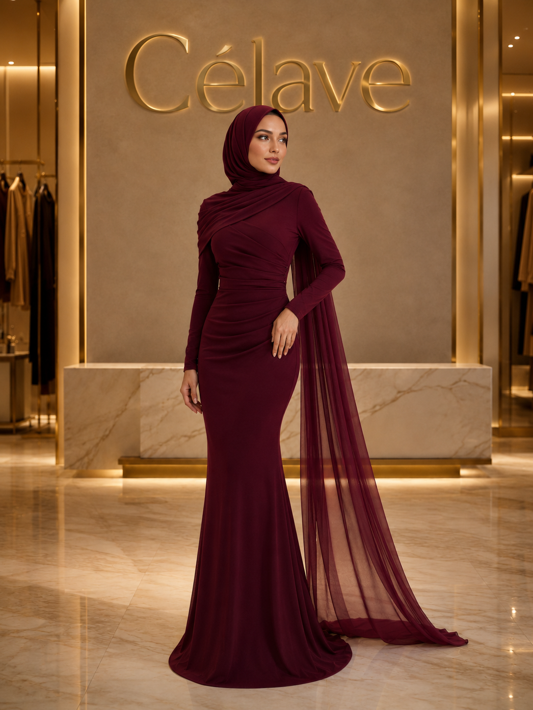 وشاح قماشي مرن أنيق وعصري وعاطفي مع حافة مكرمشة، ذيل سمكة، وذيل صغير، مناسب لضيوف الزفاف والمناسبات والأعياد والعطلات وحفلات الزفاف وفساتين الإكرام
