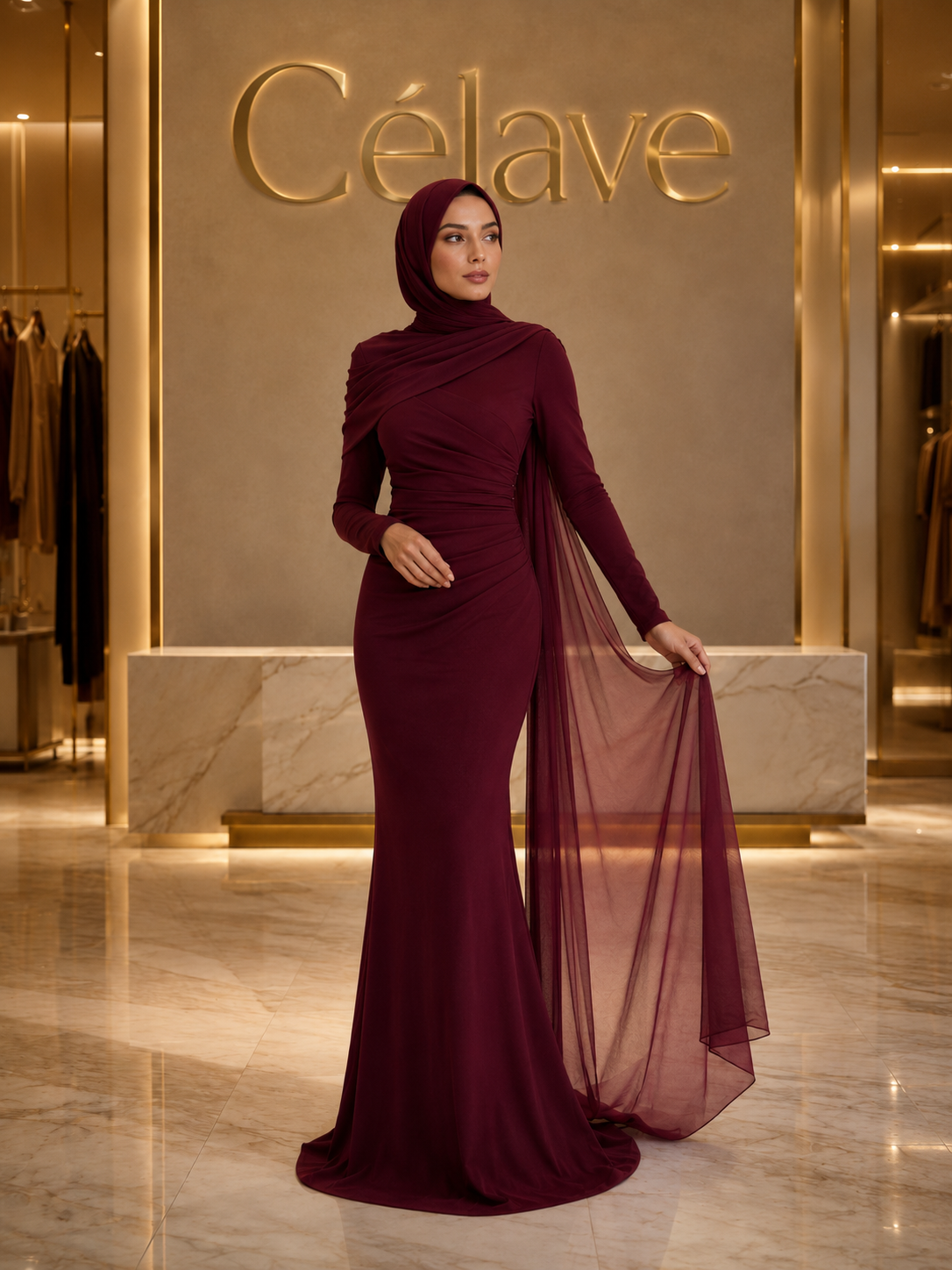 وشاح قماشي مرن أنيق وعصري وعاطفي مع حافة مكرمشة، ذيل سمكة، وذيل صغير، مناسب لضيوف الزفاف والمناسبات والأعياد والعطلات وحفلات الزفاف وفساتين الإكرام