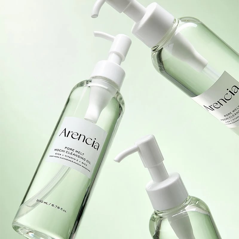 غسول زيتي كوري Arencia Pore Melt Mochi Cleansing Oil منظف زيتي خفيف وفعال في تنظيف المسام بعمق