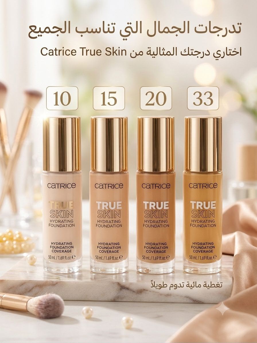 Catrice true skinأساس سائل عالي الجودة من كاتريس