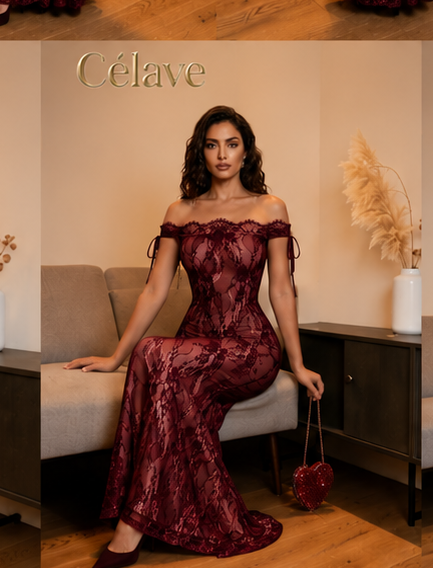 فستان أسود طويل من الدانتيل بأكمام طويلة من تصميم فايري للنساء، مناسب لفصلي الخريف والشتاء، يتميز بتصميمه الجذاب والأنيق، مثالي لفصل الصيف