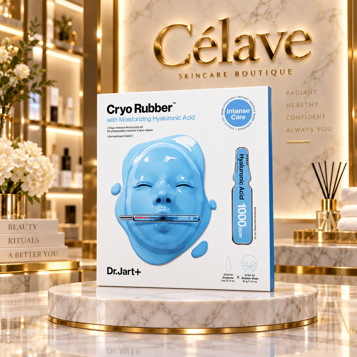 Cryo Rubber قناع هيدروجيل مرطب من مع حمض الهيالورونيك