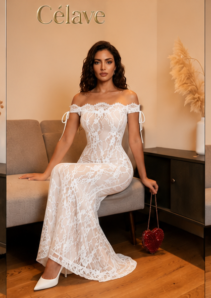 فستان أسود طويل من الدانتيل بأكمام طويلة من تصميم فايري للنساء، مناسب لفصلي الخريف والشتاء، يتميز بتصميمه الجذاب والأنيق، مثالي لفصل الصيف